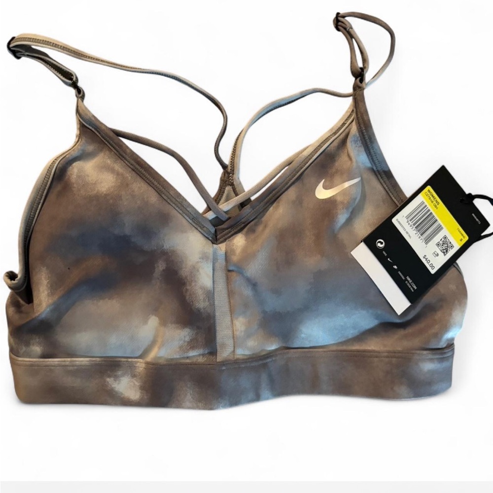 Nike Women's Gray Tie-Dye Sports Bra